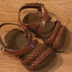 Brown baby sandals